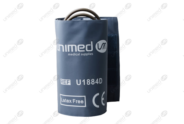 Reusable NIBP Cuffs With Inflation Bag & BP17+BP18 Connector - Double Tube Thigh 46-66cm