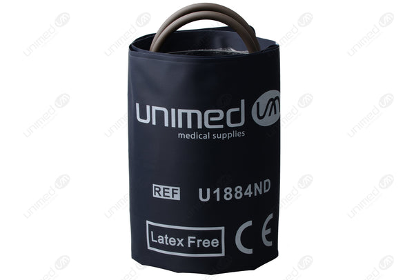 Reusable NIBP Bladderless Cuff with BP08 Connector - Double Tube Thigh 45-56cm