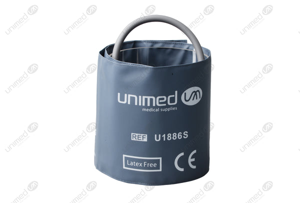 Reusable NIBP Cuffs With Inflation Bag & BP18 Connector - Single Tube Adult Long 25-35cm