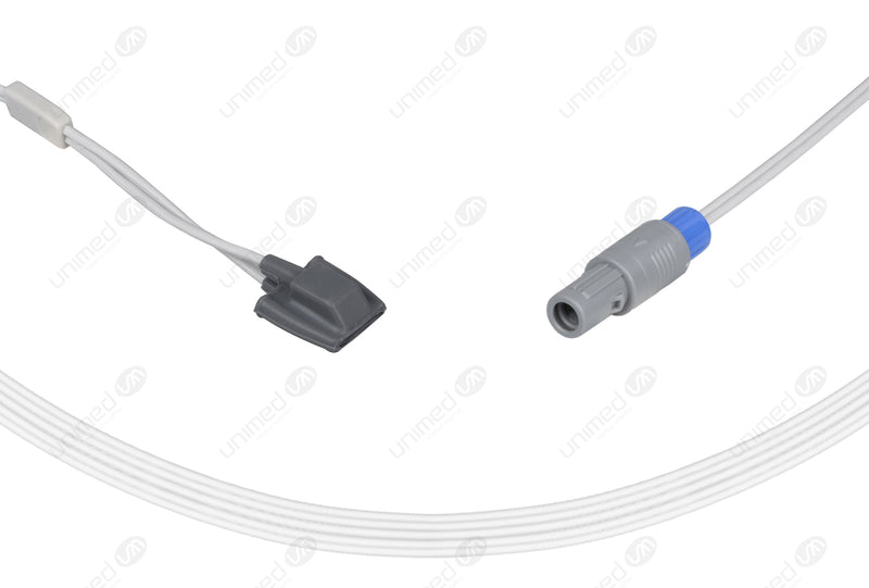 Risingmed Compatible Reusable SpO2 Sensor 10ft  - 6-pin lemo Connector