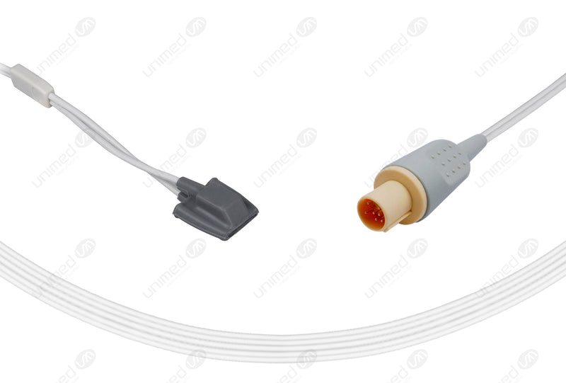 GE-Hellige Compatible Reusable SpO2 Sensor 10ft  - Round 7-pin Connector