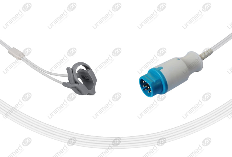 Siemens Compatible Reusable SpO2 Sensor 10ft  - Round 10-pin Connector