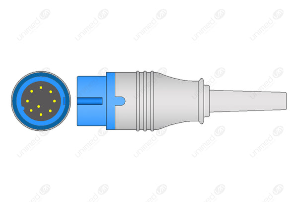 Biolight Compatible Reusable SpO2 Sensor 10ft - Round 9-pin Connector