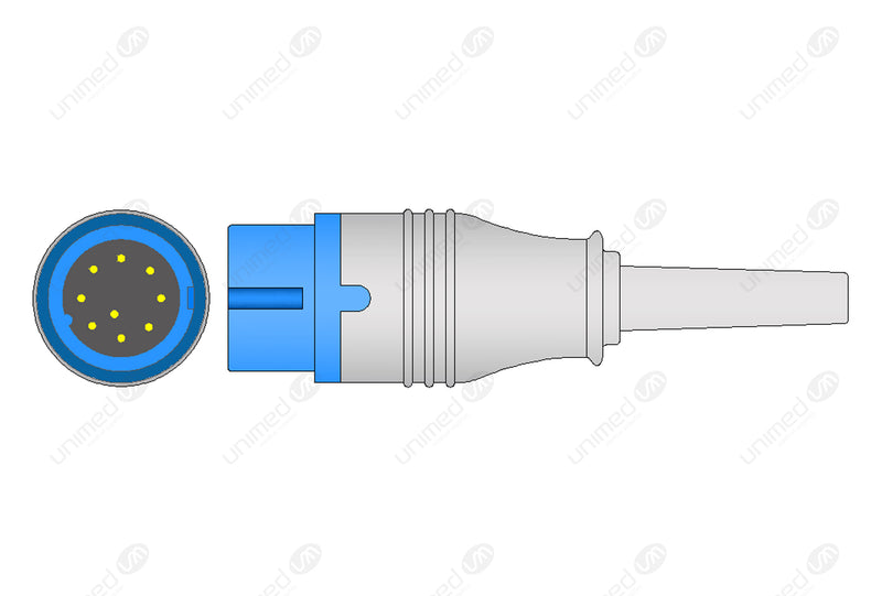 Biolight Compatible Reusable SpO2 Sensor 10ft - Round 9-pin Connector