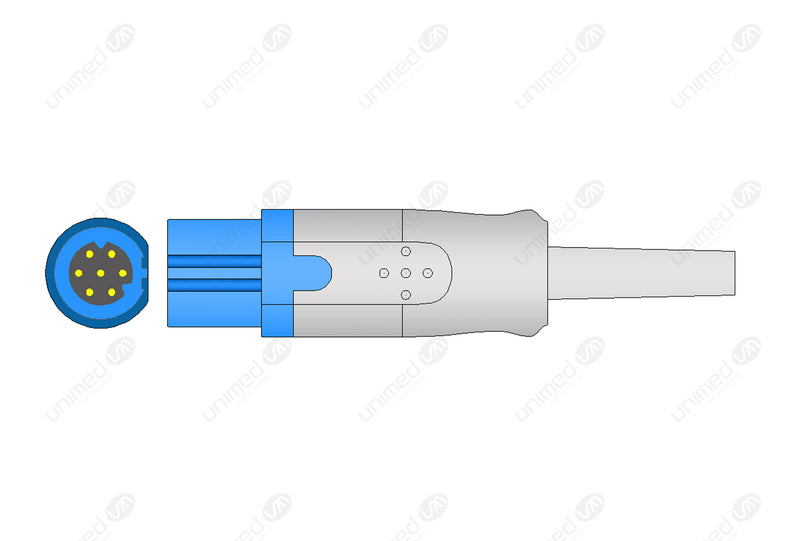 Siemens Compatible Reusable SpO2 Sensor 10ft  - Round 7-pin Connector