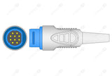 Siemens Compatible Reusable SpO2 Sensor 10ft  - Round 10-pin Connector
