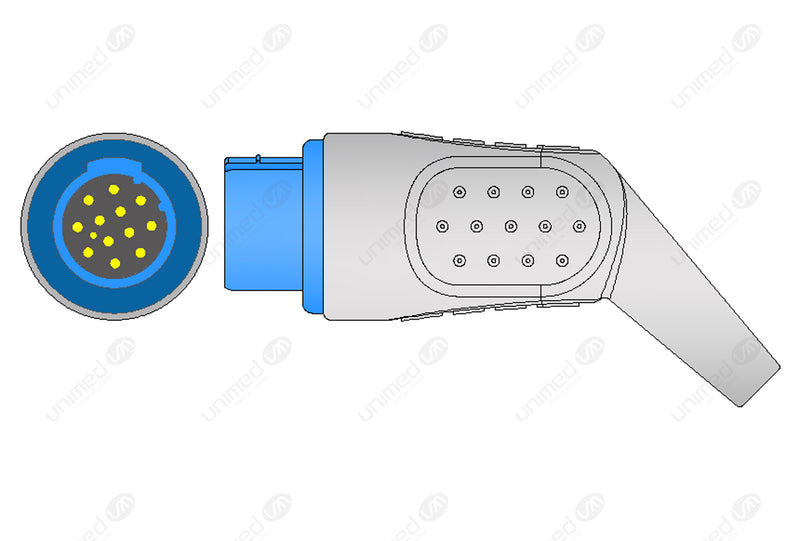 Mennen Compatible Reusable SpO2 Sensor 10ft  - Round 13-pin  Connector