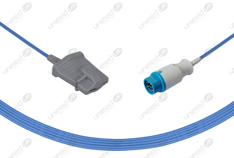 Siemens Compatible Reusable SpO2 Sensor 10ft  - Round 10-pin Connector