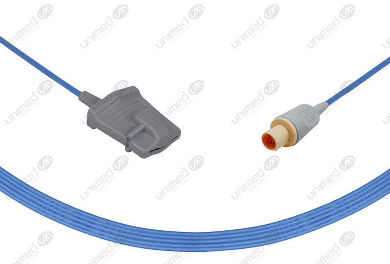 GE-Hellige Compatible Reusable SpO2 Sensor 10ft  - Round 7-pin Connector