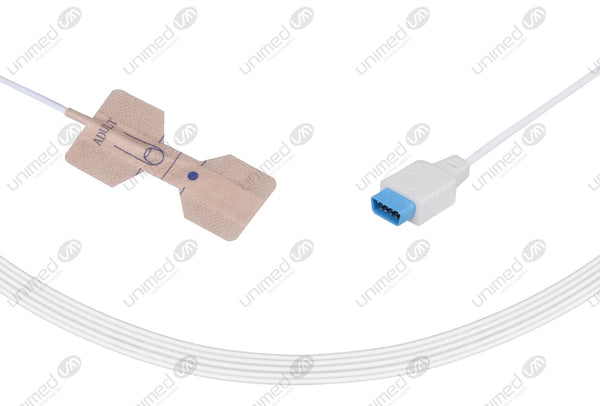 GE TruSignal Compatible Disposable SpO2 Sensors Adhesive Textile - TS-AP-10 Adult(>30kg) Box of 24pcs