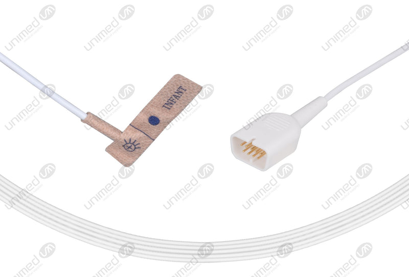Nihon Kohden Compatible Disposable SpO2 Sensors Adhesive Textile - TL-252T Pediatric(1-40kg)+Infant(1-15kg) Box of 24pcs