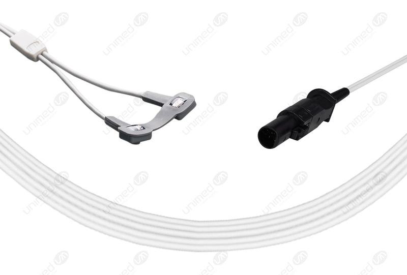 Novametrix Compatible Reusable SpO2 Sensor 10ft  - Round 7-pin Connector