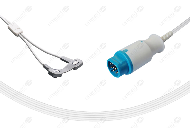 Siemens Compatible Reusable SpO2 Sensor 10ft  - Round 10-pin Connector