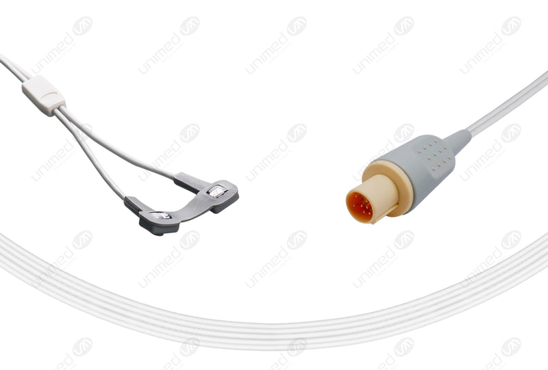 GE-Hellige Compatible Reusable SpO2 Sensor 10ft  - Round 7-pin Connector