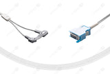 Nihon Kohden Compatible Reusable SpO2 Sensor 10ft  - Rectangle 20-pin Connector