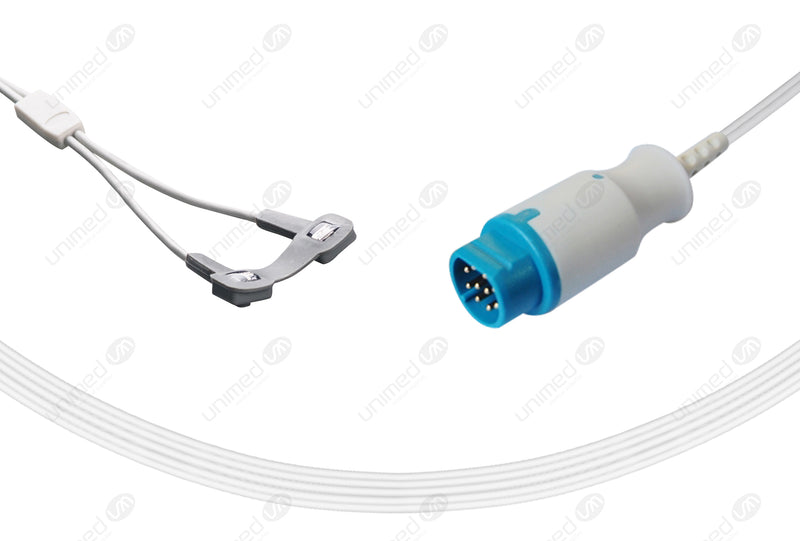 Siemens Compatible Reusable SpO2 Sensor 10ft  - Round 10-pin Connector