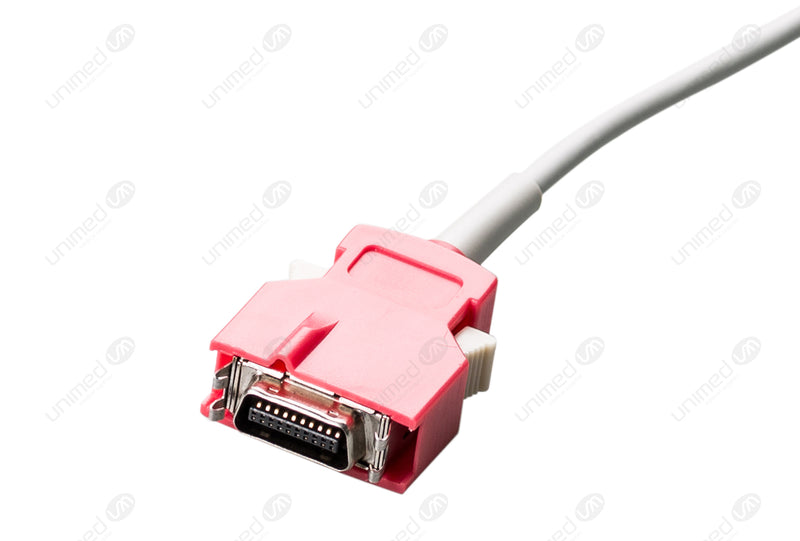 Red Spo2 Cable M-Tech Compatible Spo2 Interface Cable - Red 20-pin connector – Unimed ...