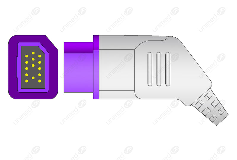 Nihonkohden Compatible SpO2 Interface Cable  - 10ft