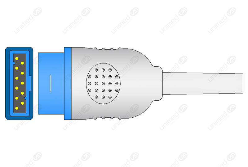 GE RD Rainbow SET SpO2 Interface Cable - Flat 11-pin Dual-keyed Connector