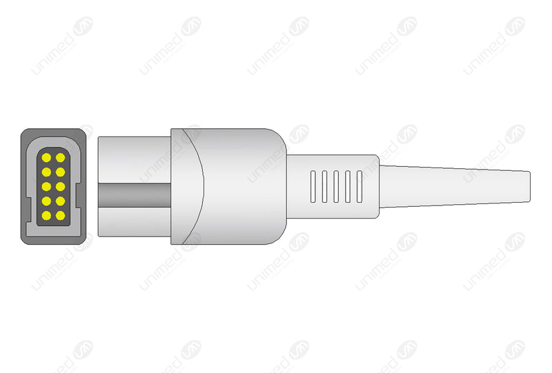 Spacelabs RD Rainbow SET SpO2 Interface Cable - Spacelabs 10-pin Connector