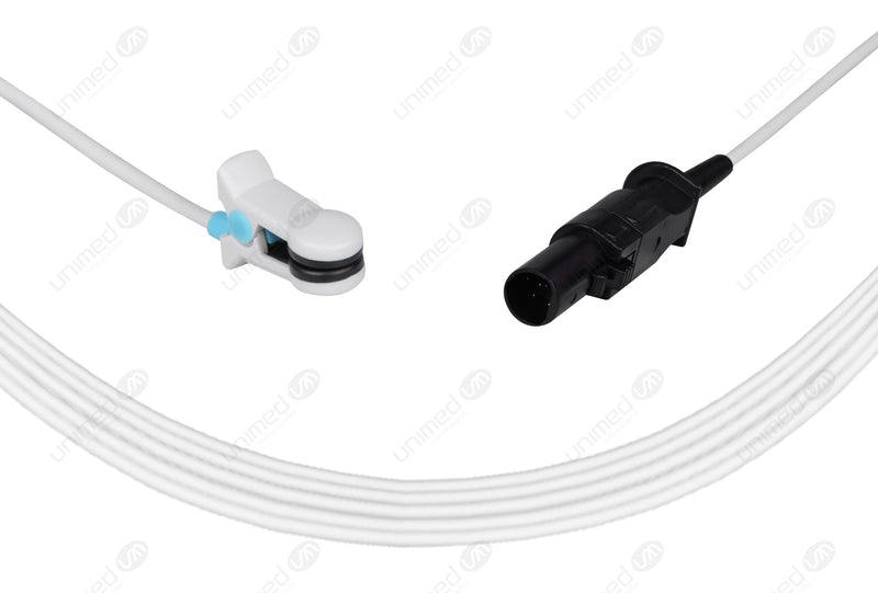 Novametrix Compatible Reusable SpO2 Sensor 10ft  - Round 7-pin Connector