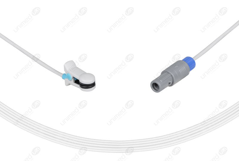 Risingmed Compatible Reusable SpO2 Sensor 10ft  - 6-pin lemo Connector