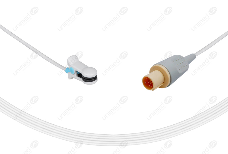 GE-Hellige Compatible Reusable SpO2 Sensor 10ft  - Round 7-pin Connector