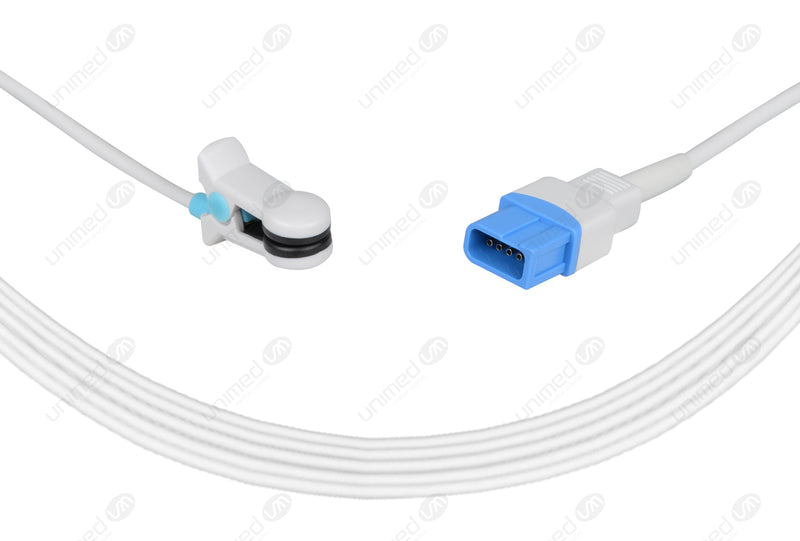Spacelabs Compatible Reusable SpO2 Sensor 10ft  - Rectangle 10-pin Connector