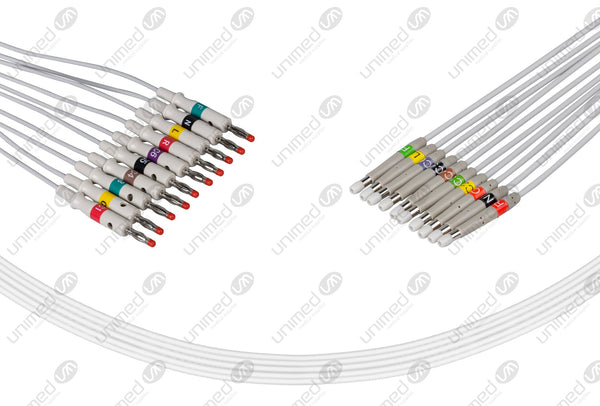 Welch Allyn Compatible EKG Lead Wire - IEC - 4mm Banana End