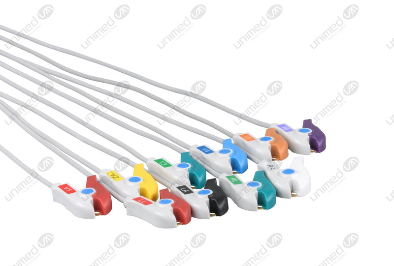 Welch Allyn Compatible EKG Lead Wire - AHA - Grabber End